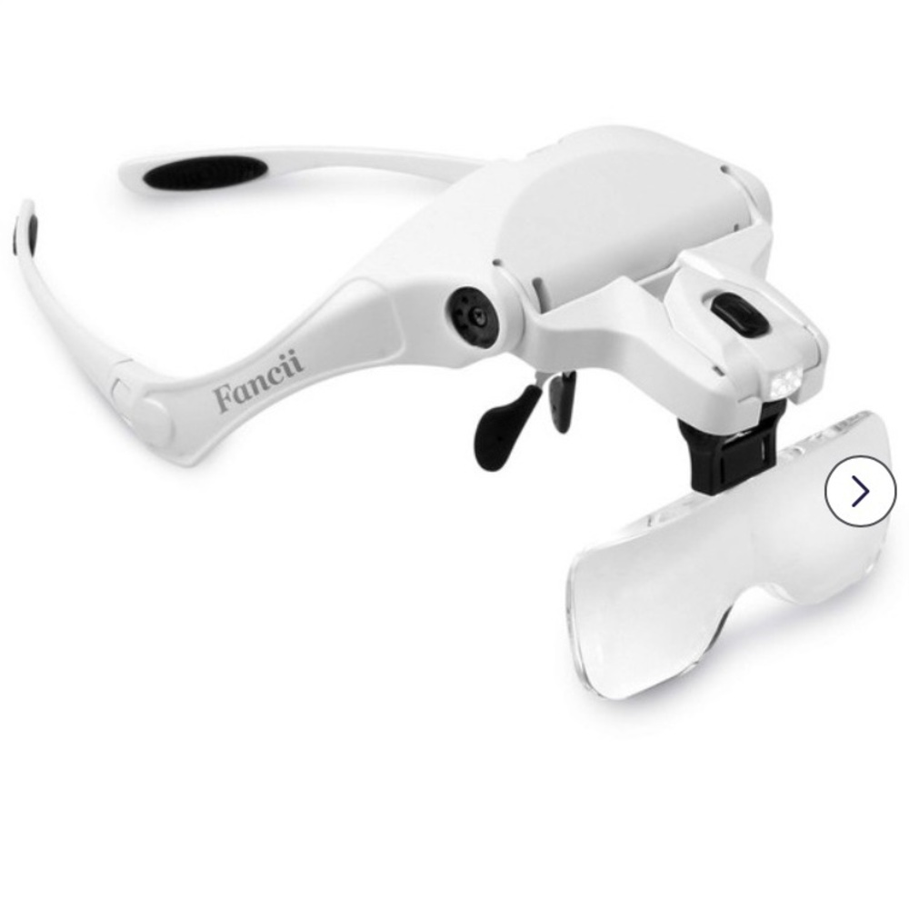 Fancii Headband LED Illuminated Head Magnifier Visor NEW